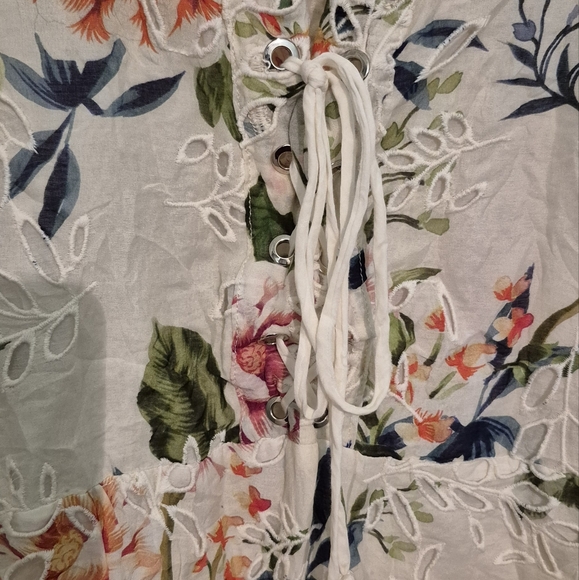 Johnny Was Jade Caprice Lace up Mini Dress Sz.Med - Picture 7 of 9